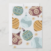 Warm Wishes Personalized Modern Ornament Feestdagenkaart (Achterkant)