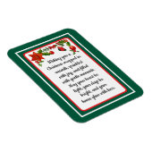 Warm wishes poinsettia christmas card magneet (Rechterzijde)
