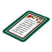 Warm wishes poinsettia christmas card magneet (Linkerzijde)