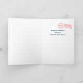 Warm Wishes Retro Kerst Kaart (Binnen)