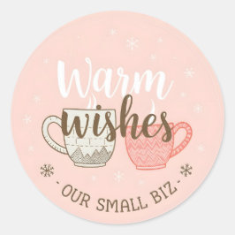 Warm Wishes Ronde Sticker