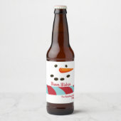Warm Wishes, Snowman Holiday Bier Etiket (Voorkant)