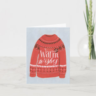 Warm Wishes Sweater met kerstvouwen Wenskaart Kaart