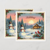 Warm Wishes this Holiday Season: A Note of Cheer Feestdagenkaart (Voorkant / Achterkant)