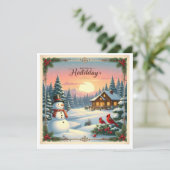 Warm Wishes this Holiday Season: A Note of Cheer Feestdagenkaart (Staand voorkant)