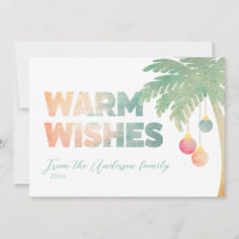 Warm Wishes Tropical Holiday Kaart