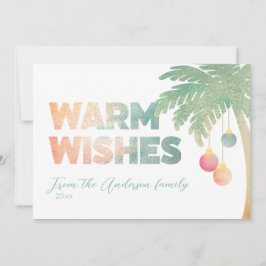 Warm Wishes Tropical Holiday Kaart