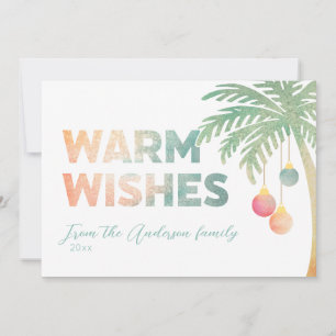 Warm Wishes Tropical Holiday Kaart