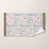 Warm Wishes Typografie Red/Green ID589 Bad Handdoek (Handdoek)