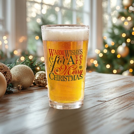 Warm Wishes Typografie Rood/Groen ID589 Glas