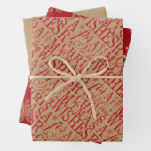 Warm Wishes Typography Kraft Paper Red ID589 (In situ)