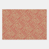 Warm Wishes Typography Kraft Paper Red ID589 (Voorkant)