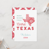 Warm Wishes uit Central of Texas Kaart (Voorkant / Achterkant in situ)