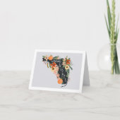 Warm Wishes uit Florida Note Card| Grijs Kaart (Voorkant)