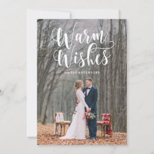 Warm Wishes Vakantie Overlay Fotokaart Feestdagenkaart