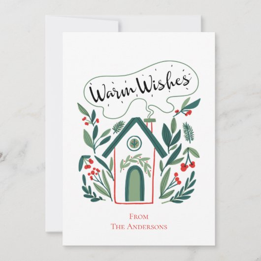 Warm Wishes Vakantiehuis Vakantie Kaart (Voorkant)
