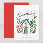 Warm Wishes Vakantiehuis Vakantie Kaart (Voorkant / Achterkant)