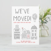 Warm Wishes van Ons Nieuwe Huis hebben wij bewogen Aankondiging (Staand voorkant)