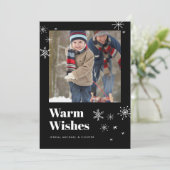 WARM WISHES Voeg uw familiefoto toe (Staand voorkant)