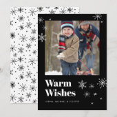 WARM WISHES Voeg uw familiefoto toe (Voorkant / Achterkant)