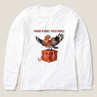 Warm Wishes Wild Wings Hopoe Kerstcadeau Ontwerp Tri-Blend Shirt