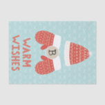Warm Wishes Winter Christmas Pet & Handschoenen Ho Tissuepapier<br><div class="desc">Aangepast weefselpapier</div>