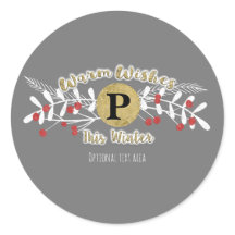 Warm Wishes Winter Rustic Kerstfeestdag