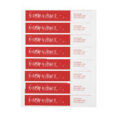 Warm Wishes Wraparound Holiday Adresetiketten (Vel)
