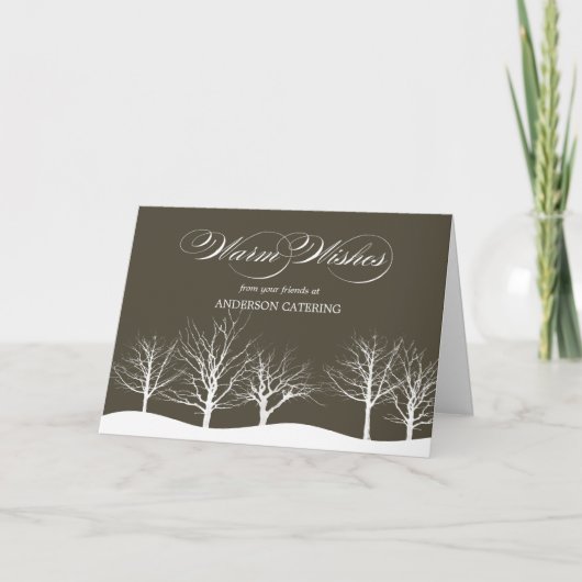Warm Wishes Zakelijk/zakelijke vakantie Kaart (Voorkant)