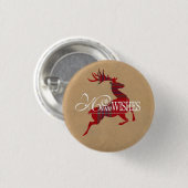 Warm Wissen rendierlijk Tartan Red/Kraft ID589 Ronde Button 3,2 Cm (Voorkant /achterkant)
