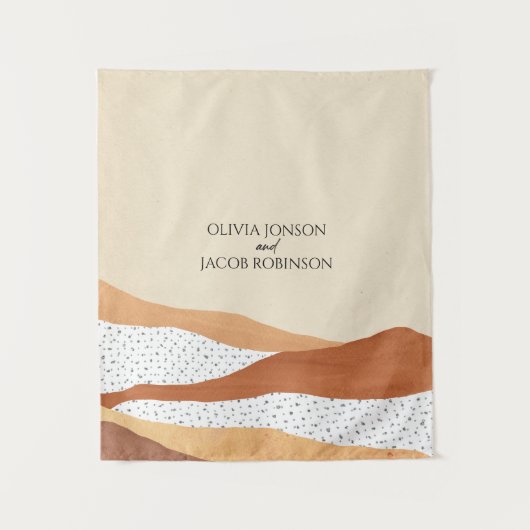 Warm woestijn | bruiloft van Boho Wandkleed (Voorkant)