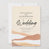 Warm woestijn | Uitnodiging voor bruiloft van Boho (Voorkant)