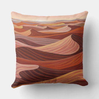 Warm woestijnlandschap - Schilderachtig kunstprint Kussen