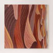 Warm woestijnlandschap - Schilderachtig kunstprint Legpuzzel (Horizontaal)