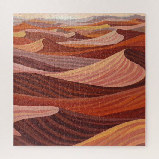 Warm woestijnlandschap - Schilderachtig kunstprint Legpuzzel (Verticaal)