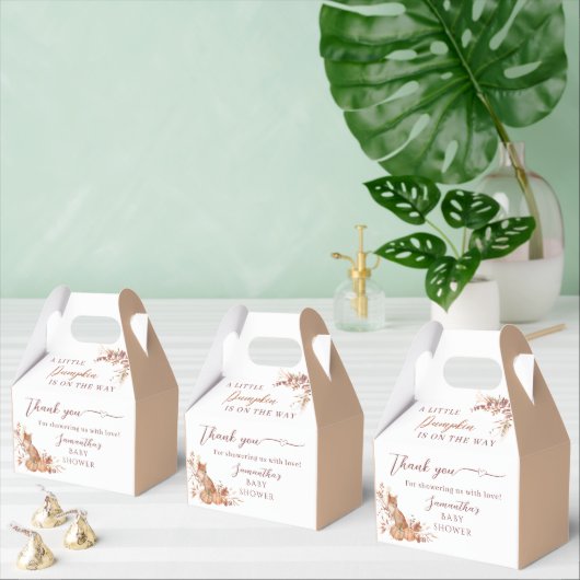 Warm Woodland Fox Pumpkin Thank You Bedankdoosjes (Meervoudige)