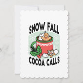 Warm worden met Sneeuwval Cacaobellen - Winterdran Kaart (Voorkant)