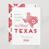 Warm Wwish from the Heart of Texas Briefkaart (Voorkant / Achterkant)