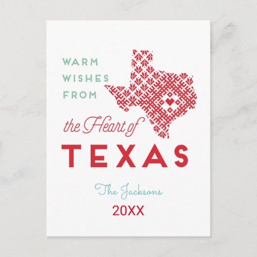Warm Wwish from the Heart of Texas Briefkaart (Voorkant)
