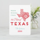Warm Wwish from the Heart of Texas Kaart (Staand voorkant)