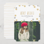 Warm Wwish Holiday Photo Flat Card Feestdagenkaart (Voorkant / Achterkant)