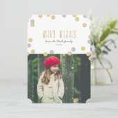 Warm Wwish Holiday Photo Flat Card Feestdagenkaart (Staand voorkant)