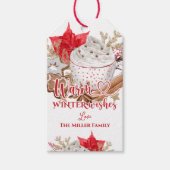 Warm Wwish Hot Chocolate-kerstcadeautag Cadeaulabel (Voorkant)