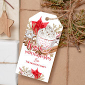 Warm Wwish Hot Chocolate-kerstcadeautag Cadeaulabel