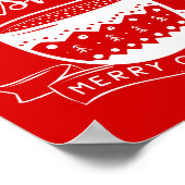 Warm Wwish Hot Cup Koffee Caca Xmas Red White Poster (Hoek)