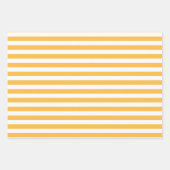 Warm Yellow and White Striped Gifts Inpakpapier Vel (Voorkant)
