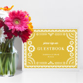 Warm Yellow Papel Picado Weddenschap Poster