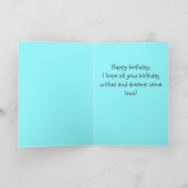 Warm Yellow&Rainbow Cat Happy Birthday Kaart (Binnen)