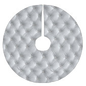 Warm Zacht Grijs Faux Velvet Kerstboom Rok (Voorkant)