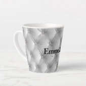 Warm Zacht Grijs Faux Velvet Latte Mok (Linkerhoek)